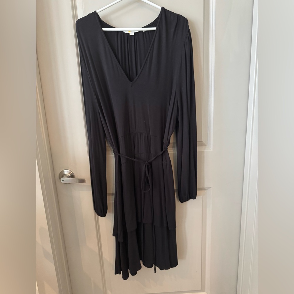 Boden Charcoal Long Sleeve Dress